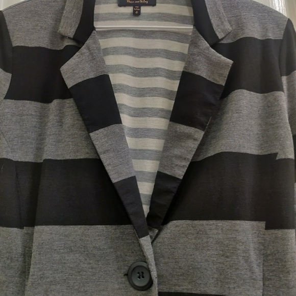 Mac & Riley Blazer stripped black and gray - Picture 4 of 6